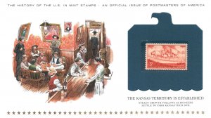 THE HISTORY OF THE U.S. IN MINT STAMPS THE KANSAS TERRITORY IS ESATBLISHED