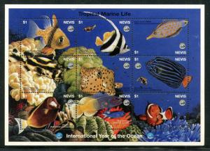 Nevis 1093 MNH, 1998. Marine Life. x29440