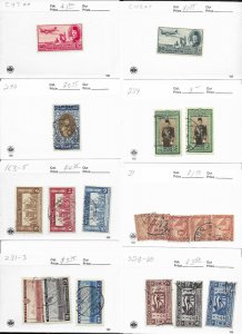 Egypt Lot of 19 Stamps MH/USED CAT VALUE $31.00