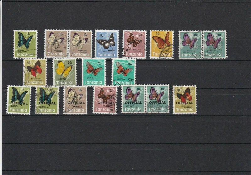 Tanzania Various Butterflies Stamps Ref 24928