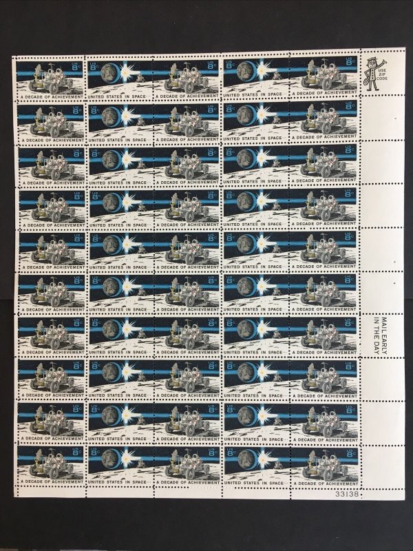 Space Achievements, 1971 sheet of stamps, First Electric Car in Space Sc# 1434-5