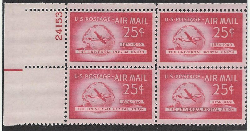 UNITED STATES SC# C44 F-VF MNH 1949 PL#241536 UL B/4