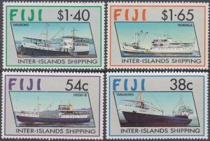 FIJI Sc# 661-4 CPL MNH set of 4 INTER-ISLAND FIJIAN SHIPS