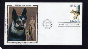 1787 Seeing Eye Dogs, FDC Colorano Silk