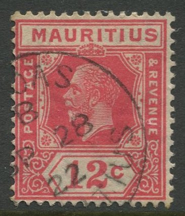 STAMP STATION PERTH Mauritius #190 KGV Definitive Issue FU Wmk 4 Type II 1922