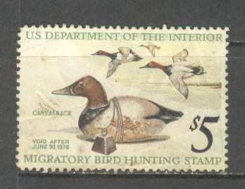 US Sc# RW42 USED F Canvasback Duck Stamp