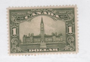 CANADA  #159 PARLIAMENT $1 green VF mint slight gum disturbance