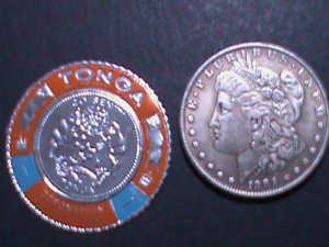 ​TONGA 1967 SC#175 EMBROSSED PALLADIUM FOIL-KING TAUFAAHAU IV CORONATION MINT