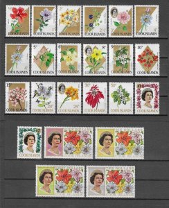 COOK ISLANDS 1967/71 SG 227A/248A MNH