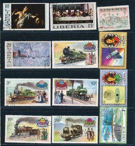 D397113 Liberia Nice selection of VFU Used stamps