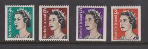 Norfolk Island Sc#116-118a Offsets Showing Bisected Reverse Images MH