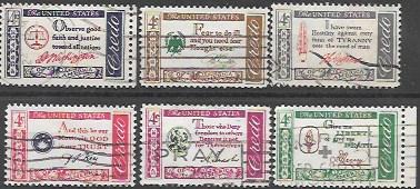 US  #1139 - 1144  Six famous Credo's that helped shape the USA.