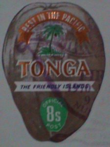 ​TONGA-1970-SC# 257-LOVELY BEAUTIFUL-COCONUT SHAPE CUT- CTO VF-HARD TO FIND
