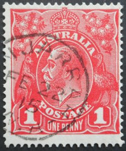 Australia 1915 GV One Penny with PINJARRAH postmark 