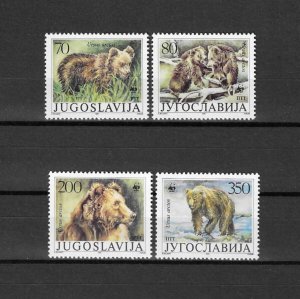 YUGOSLAVIA 1988 WWF SG 2430/33 MNH Cat £19.25