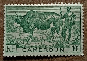 Cameroun #304 10c Zebu & Herder MNH (1946)