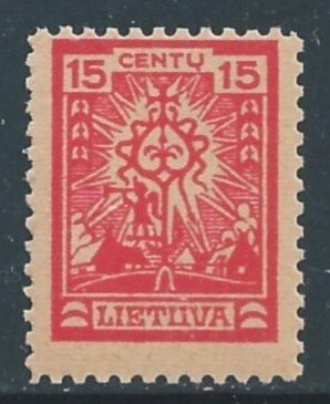 Lithuania #191 NH 15c Cross & Village