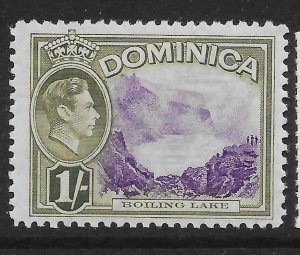 DOMINICA SG106 1938 1/= VIOLET & OLIVE-GREEN MNH