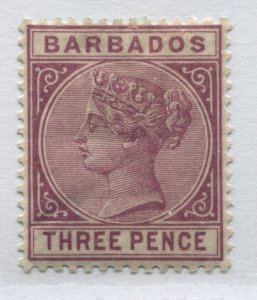 Barbados QV 1882 6d and 1/ mint o.g. hinged