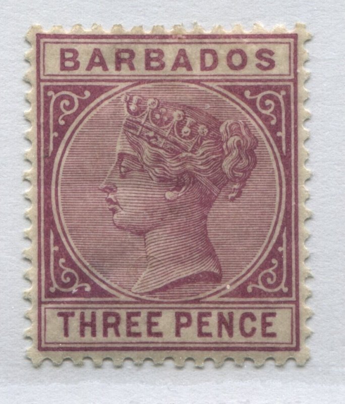 Barbados QV 1882 6d and 1/ mint o.g. hinged