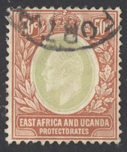 East Africa & Uganda Sc# 38 Used 1907-1908 50c King Edward VII