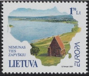 Lithuania 2001 Sc 691 1.70 l Neman River EUROPA