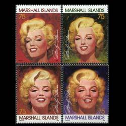 MARSHALL IS. 1995 - Scott# 592 Actress Monroe Set of 4 LH