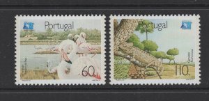 Portugal #1836-37  ( 1991 European Tourism nature set) VFMNH CV $2.70