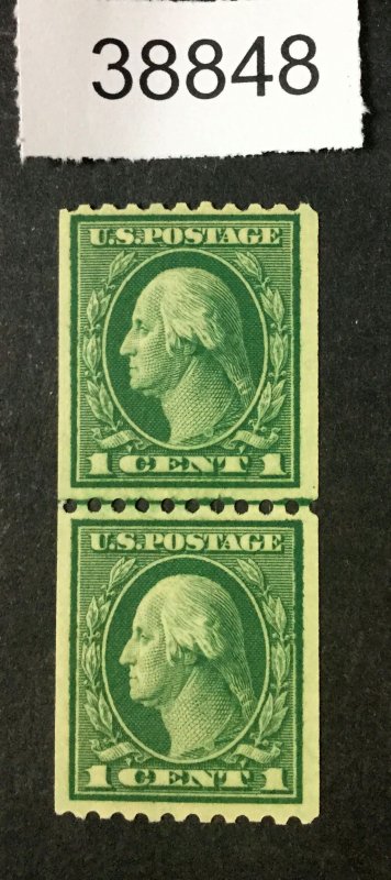 MOMEN: US STAMPS #448 MINT OG NH LINE PAIR LOT #38848