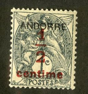 FRENCH ANDORRA P1 MH SCV $1.25 BIN $.75 ANGELS