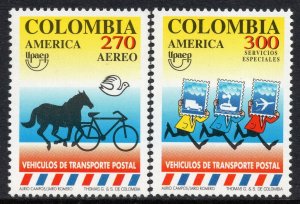 1093 - Colombia 1994 - Airmail - America - Postal Transport - Hors - MNH Set