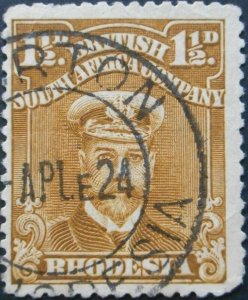 Rhodesia Admiral One and a HalfPence with a NORTON Code E APL (DC) postmark