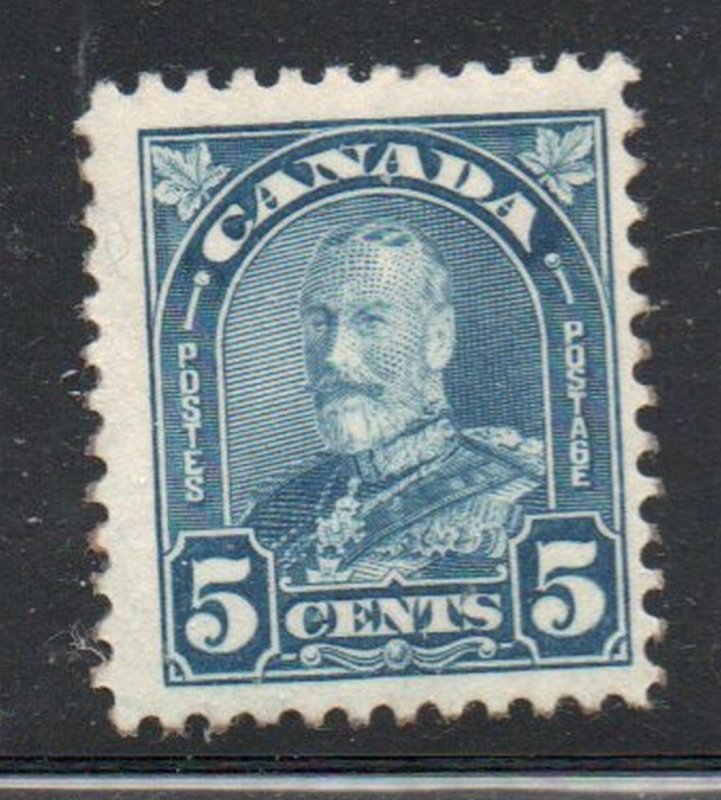 Canada Sc  170 1930 5c dull blue  George V stamp mint NH