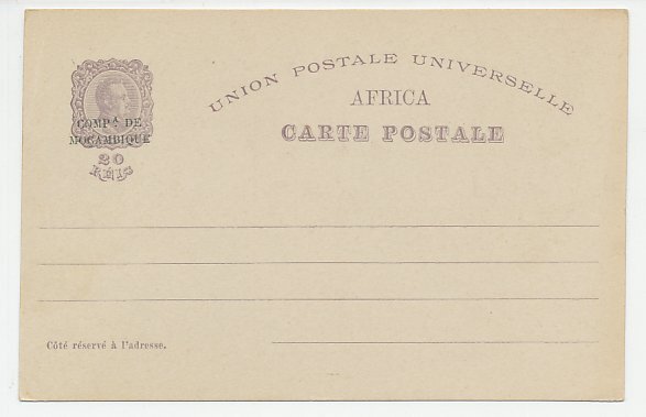 Postal stationery Mozambique 1898 Centenary from India - Castello da Pena