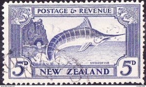 NEW ZEALAND 1942 5d Ultramarine SG584c Used