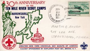 Scout Cachets #1560 Ten Mile River 30th Anniversary 1957 - Levy 57-24