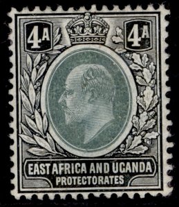 EAST AFRICA and UGANDA EDVII SG23a, 4a grey-green & black, M MINT CHALKY.