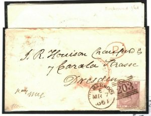 GB SCOTLAND SG.70 Cover *Craufurdland Castle* Ayrs Letter TELEGRAPHIC ROPE 672c 