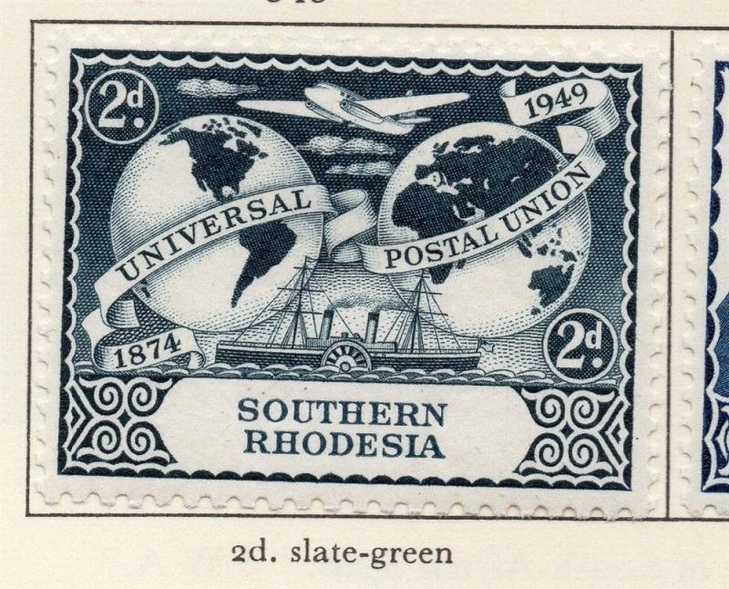 Southern Rhodesia 1949 Early Issue Fine Mint Hinged 2d. 217416