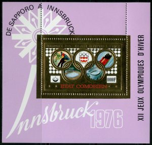 1978 Comoro Islands 274/B28gold 1976 Olympic Games in Innsbruck