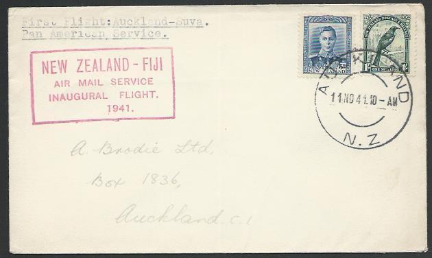 NEW ZEALAND 1941 first flight cover Auckland - Fiji........................25542