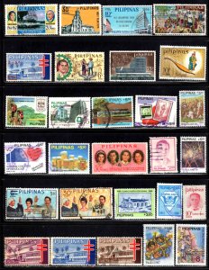 Philippines ~ Lot of 177 Different Post 1959 Stamps ~ Used, MX Cond. (see pix)