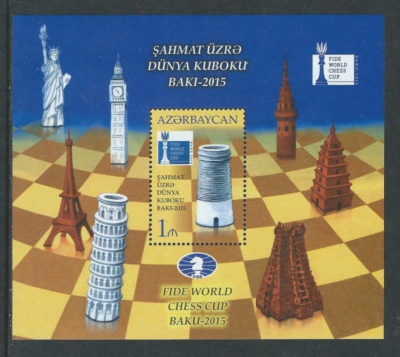 Azerbaijan 2015 The Chess World Cup 2015 in Baku block MNH