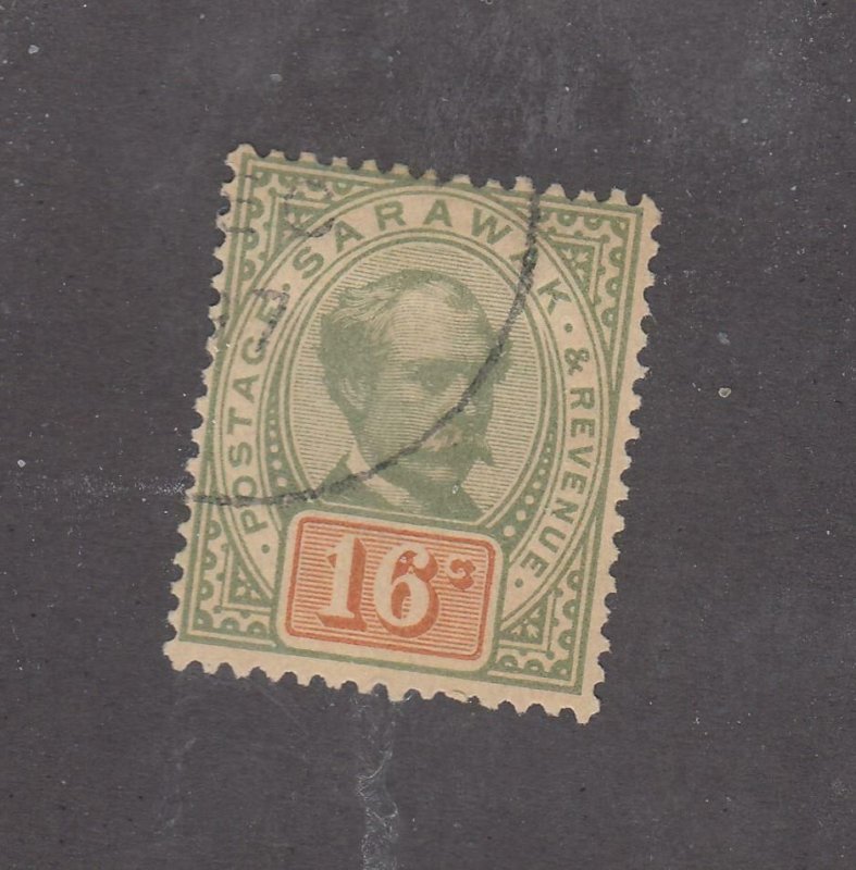 SARAWAK # 17 VF-LIGHT USED CAT VALUE $95 US