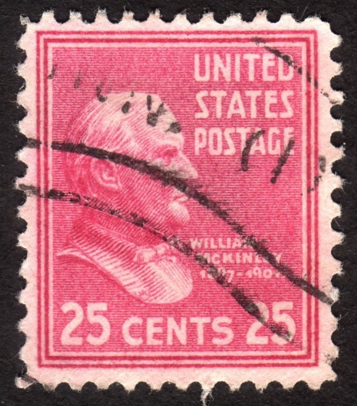 1938, US 25c, William McKinley, Used, Sc 829