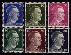 Germany 1941 Adolf Hitler Def., high values, Set [Used]