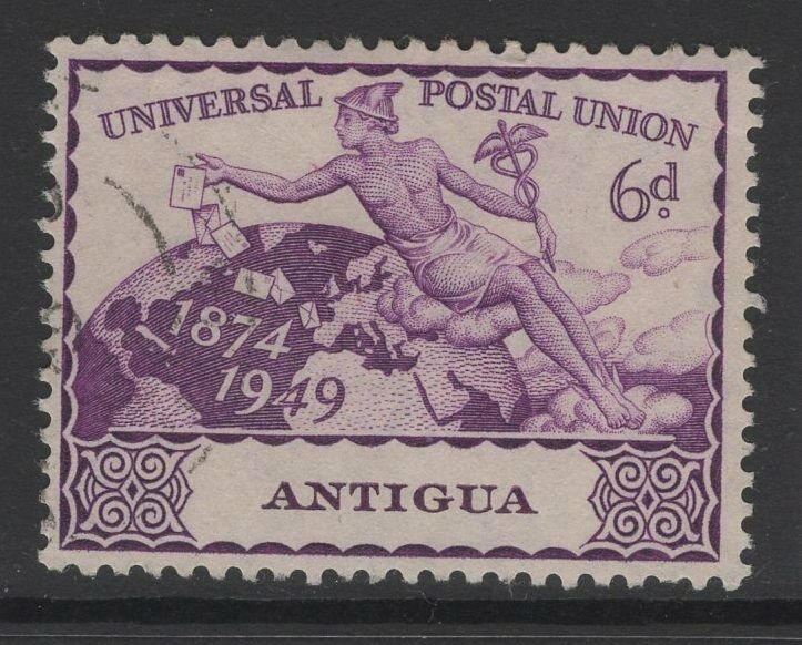 ANTIGUA SG116 1949 6d UPU USED