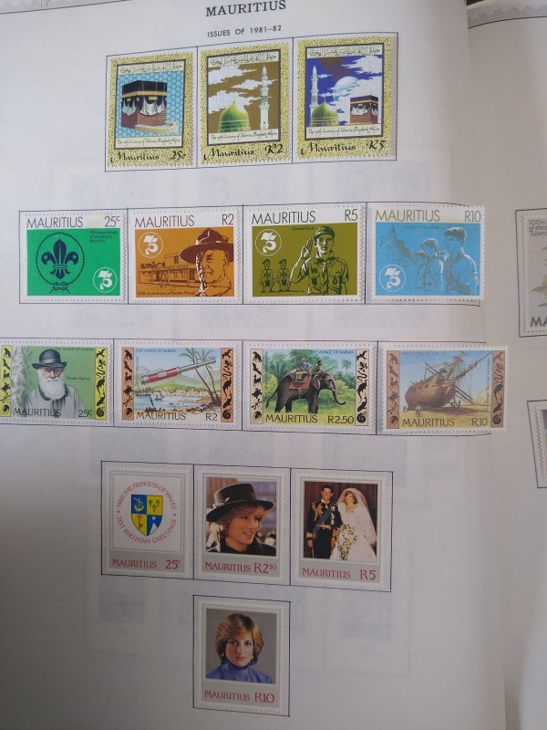 collection on pages Mauritius 1979-84 PS: CV $123