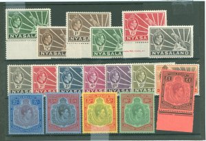 Nyasaland Protectorate #54-67  Single (Complete Set)