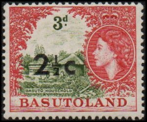 Basutoland 64 - Mint-H - 2 1/2c / 3p Basuto Household (Type II) (1961)